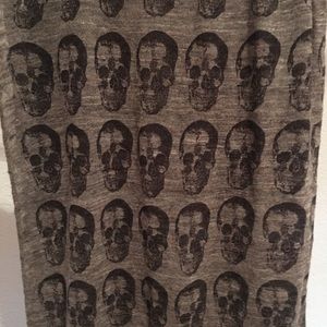 John Varvatos brown skull scarf